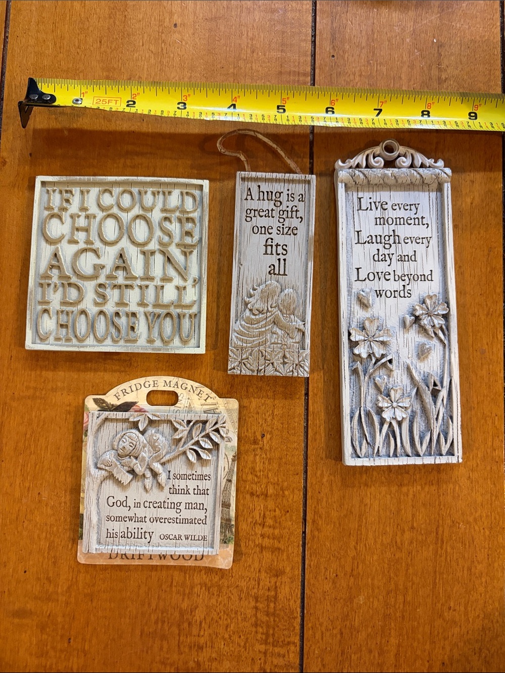4 Sentiment Plaques. NWT